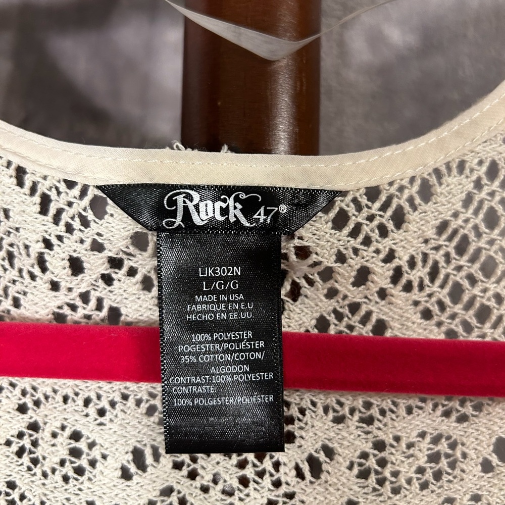 GUC Rock 41 sleeveless Lace Duster Kimono - Picture 3 of 5